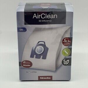 Miele GN AirClean 3D Efficiency Dust Vacuum Bags -  Includes 4 Bags & 2 Filters